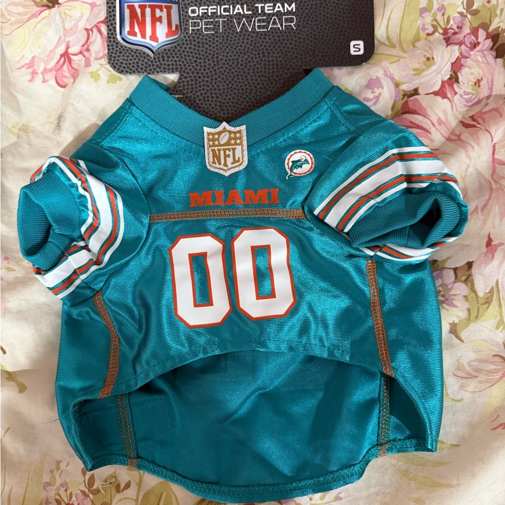 NWT Pets First NFL Dog & Cat Jersey, Miami Dolphins- S
